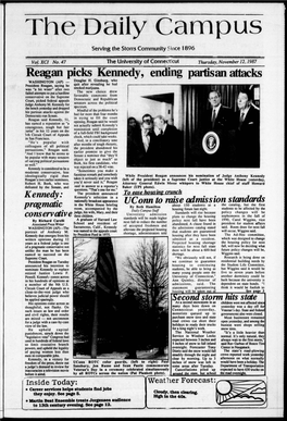 Reagan Picks Kennedy, Ending Partisan Attacks WASHINGTON (AP) — Douglas H