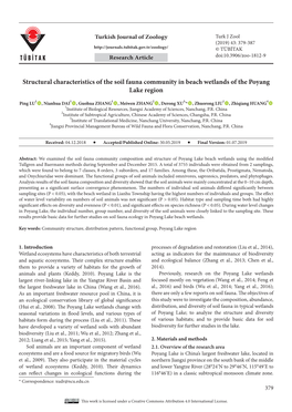 Structural Characteristics of the Soil Fauna Community in Beach Wetlands of the Poyang Lake Region