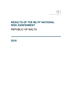 Results of ML/TF National Risk Assessment