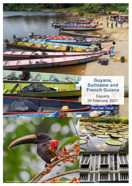 Guyana, Suriname and French Guiana Departs 20 February, 2021