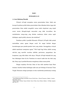 Pemikiran Politik Ayatullah Khomeini (Wilayah Al-Faqih) Tidak Pernah Memisahkan Antara Agama Dengan Sosial