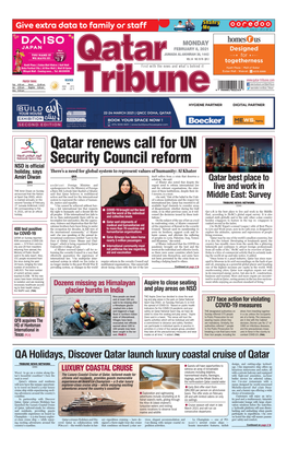 Qatar Renews Call for UN Security Council Reform