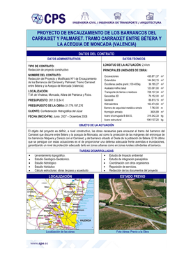 Proyecto De Encauzamiento De Los Barrancos Del Carraixet Y Palmaret