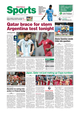 Qatar Brace for Stern Argentina Test Tonight
