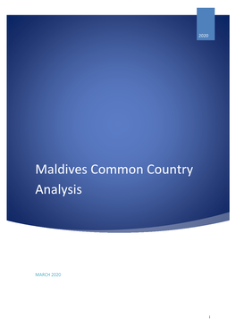 Maldives Common Country Analysis