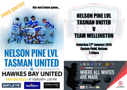 Nelson Pine Lvl Tasman United V Team Wellington