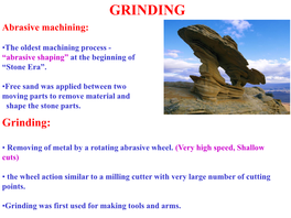 GRINDING Abrasive Machining