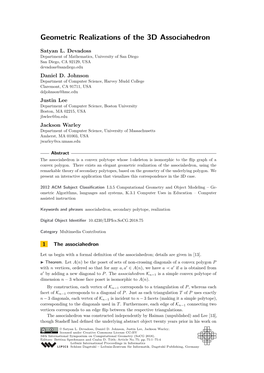 Geometric Realizations of the 3D Associahedron