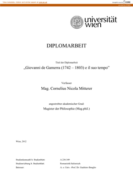 Diplomarbeit