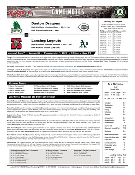 Lansing Lugnuts Dayton Dragons