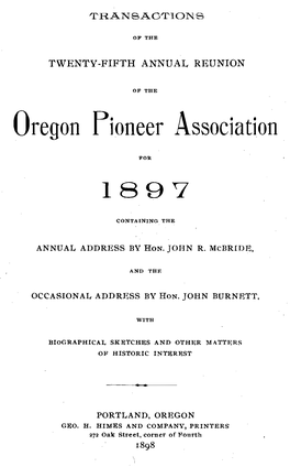 Oregon Floneer Association