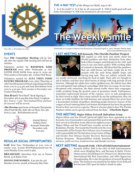The Weekly Smile Rotary Club of Sarasota