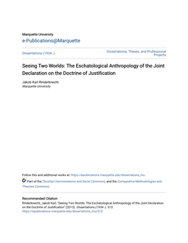 The Eschatological Anthropology of the Joint Declaration on the Doctrine of Justification