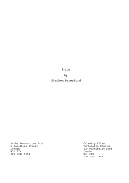 PRIDE SHOOTING SCRIPT .Fdx