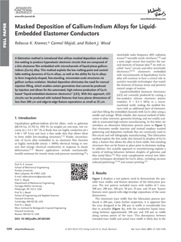 Masked Deposition of Gallium-Indium Alloys for Liquid- Embedded Elastomer Conductors