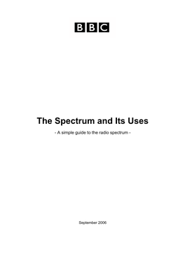 The Spectrum and Its Uses