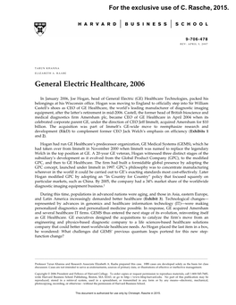 General Electric Healthcare, 2006
