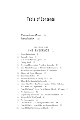 Table of Contents