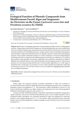 Ecological Function of Phenolic Compounds from Mediterranean