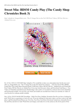 Sweet Mia: BDSM Candy Play (The Candy Shop Chronicles Book 3)