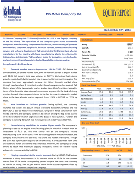 BUY TVS Motor Company Ltd