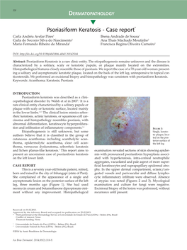 Psoriasiform Keratosis