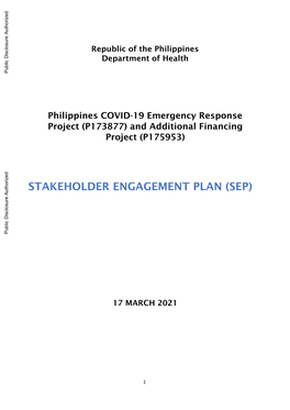 Philippines COVID-19 Emergency Response Project (P173877) and Additional Financing Project (P175953)