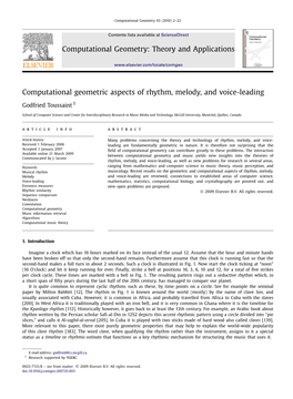 Computational Geometric Aspects of Rhythm, Melody, and Voice-Leading