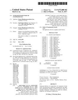 (12) United States Patent (10) Patent No.: US 9,572,880 B2 Harris Et Al