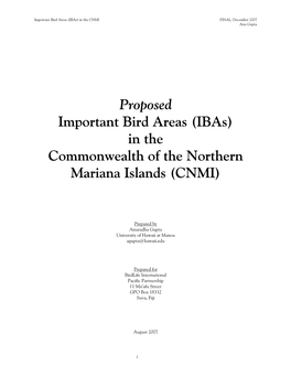Ibas) in the Commonwealth of the Northern Mariana Islands (CNMI