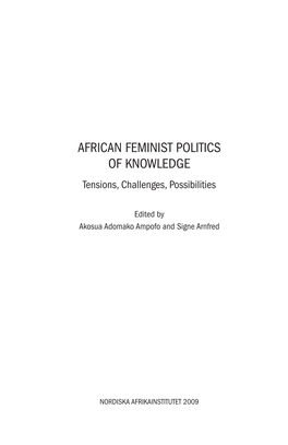 Feminist Politics of Knowledge