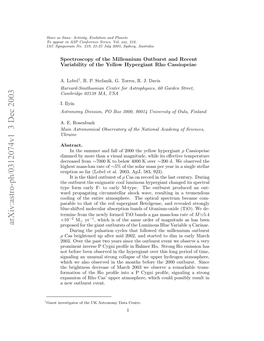 Spectroscopy of the Millennium Outburst and Recent Variability Of