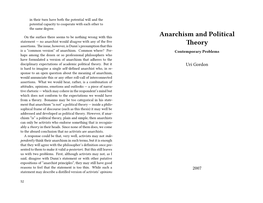 Anarchism and Political Theory