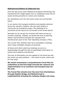 Mytholmroyd Station & Caldervale Line Over the Last Seven Years