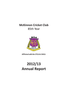 Mckinnon CRICKET CLUB INCORPORATED