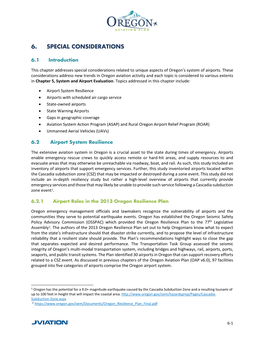 Chapter 6, Oregon Aviation Plan V6.0