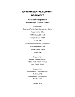 Environmental Support Document