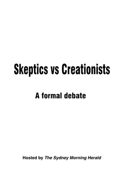Skeptics Vs. Creationists Booklet