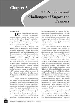 3.4 Problems and Challenges of Sugarcane Farmers
