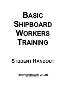 Basic Shipboard Workers Training