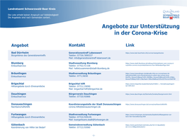 Unterstützungsangebote Im Schwarzwald-Baar-Kreis