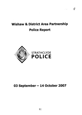 8 Wishaw & District Area Partnership Police Report 03 September