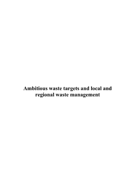 Ambitiouswaste Targets and Local