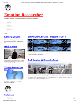 Pdfs of Emotional Brain Issue (Dec 2013)