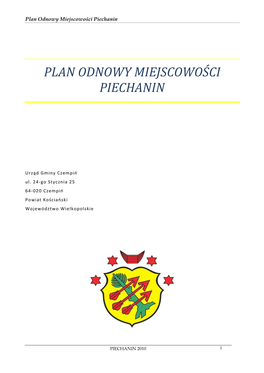 Plan Odnowy Miejscowości Piechanin