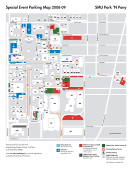 Special Event Parking Map 2008-09 SMU Park ’N Pony