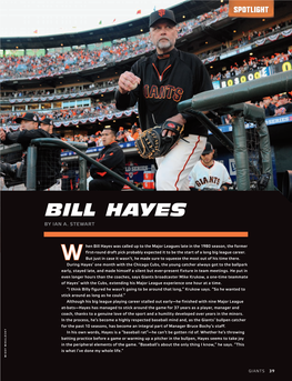 When Bill Hayes Was Called up to the Major Leagues Late in the 1980
