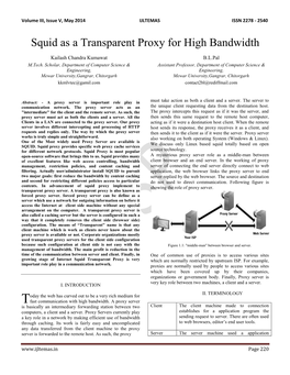 Squid As a Transparent Proxy for High Bandwidth