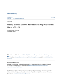 King Philip's War in Maine, 1675-1678