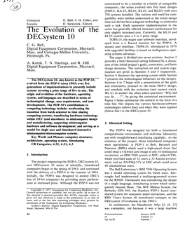 Decsystem 10 TOPS-10, the Major User Software Interface, Devel- Oped from a 6 Kword Monitor for the PDP-6